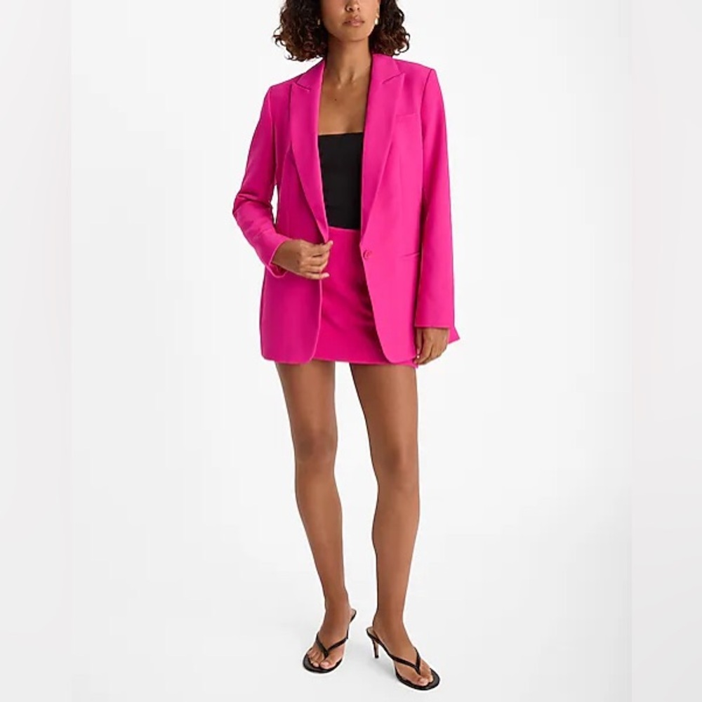 Express Editor One Button Boyfriend Blazer